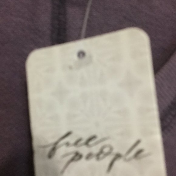 NWT We the Free V-neck sweat shirt color is called mushroom over sized size M - Picture 4 of 6
